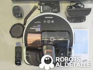 Robot aspirador Samsung Powerbot VR 9000 contenido de la caja