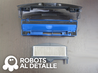 robot aspirador Samsung Corner Clean deposito y filtro