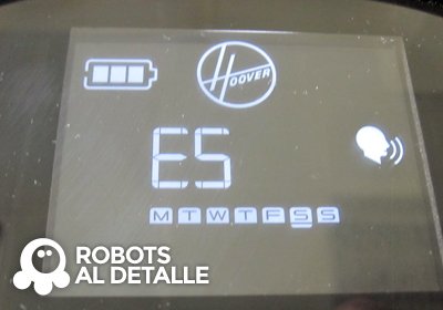 Info  idioma en pantalla Hoover robocom