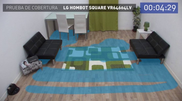 LG Hombot Square VR64604LV : prueba de cobertura