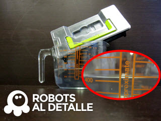 robot aspirador LG Hombot Square VR6470LVMP medida cacidad deposito