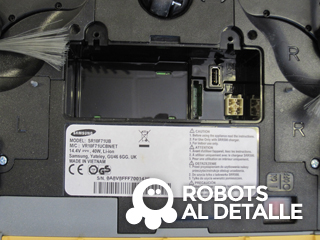 robot aspirador Samsung Corner Clean compartimento bateria