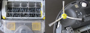 Roomba 780 detalle cepillos lateral y centrales